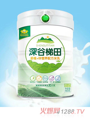 金盾愛嬰深谷梯田益生菌-多維+鋅-維A+鐵-維D+鈣營(yíng)養(yǎng)配方米乳480g