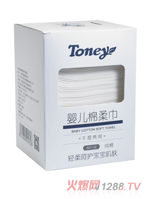 托尼干濕兩用嬰兒綿柔巾80片