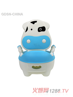 青蛙嘟迪奶牛坐便器藍色（升級版）
