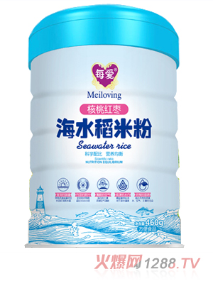 每愛海水稻米粉 核桃紅棗 聽裝