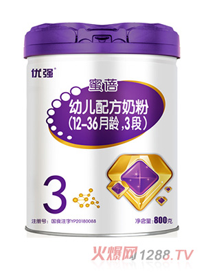 圣元優(yōu)強蜜蓓幼兒配方奶粉（12-36月齡，3段）800g